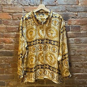 Silk Golden Long Sleeve Shirt